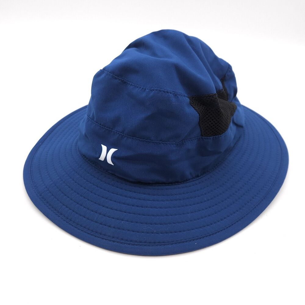 Hurley Size S/M Beach Boonie Bucket Hat Air Vent Hiking Outdoors Cap Blue‎ New